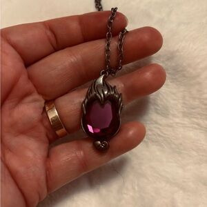 Disney Ursula The Little Mermaid Hair Gem Stone Conch Shell Pendant Necklace